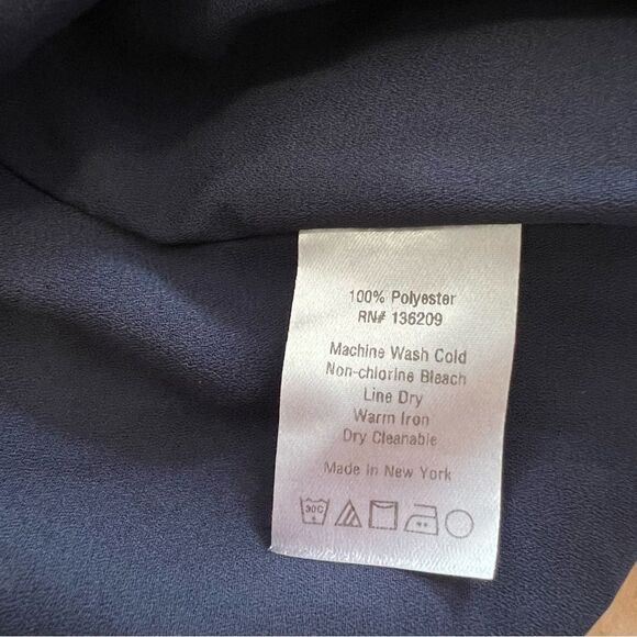 HATCH Satin Long Sleeve Polka Dot Navy Blue Maternity Shirt Dress Sz Small - Picture 10 of 11